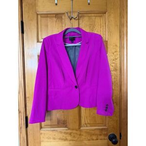 Worthington Petite Magenta Pink Single Button Blazer Jacket PXL Women Office